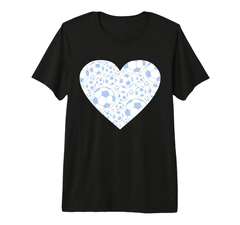 Soccer Love Heart Tri Blend T-Shirt - Aesthetic Graphic Unisex