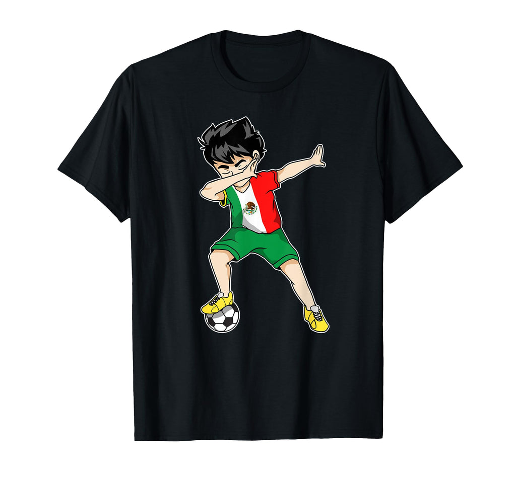 Dabbing Soccer Mexico Football Mexican Gift T-Shirt - Unique Graphic Unisex