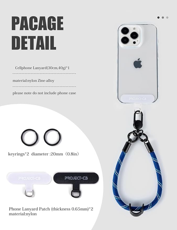 project-cb Phone Wrist Strap 1,Tether Tab 2,Phone Wristlet,Lanyard Wrist Strap,Key Holder,KeyChain,KeyRing×2(Green)