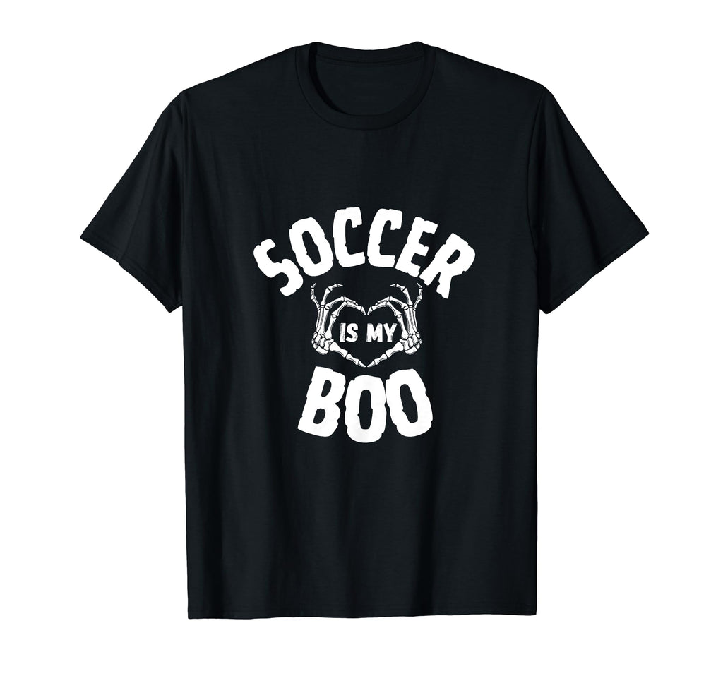 Soccer Is My Boo Skeleton Heart Hands T-Shirt - Streetwear Style Men Women