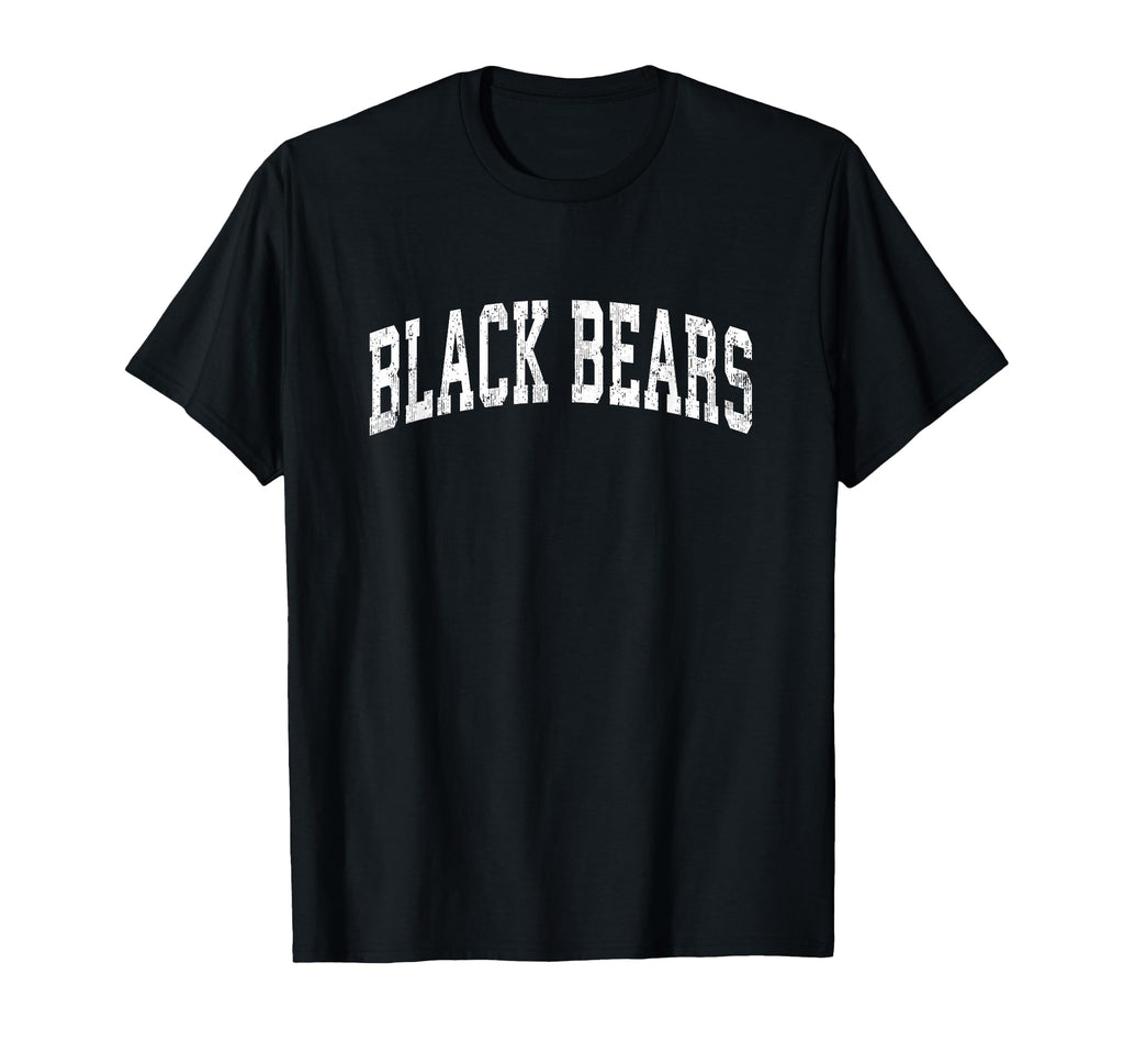 Black Bears Mascot Athletic Sports Name T-Shirt - Unique Graphic for Adults