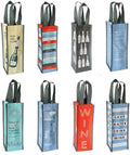 Set of 8: G.U.S. Eco-Friendly Wine Bags - Water Resistant, Reusable Wine Bags with Wide Sturdy Handles. Durable, Affordable. Uniquely Printed Designs
