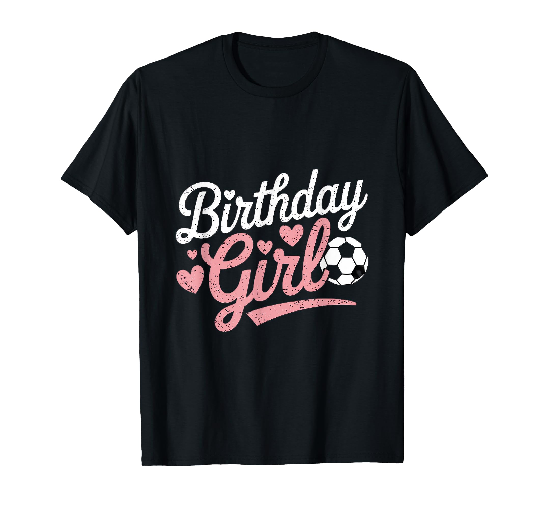 Birthday Soccer Hearts Fun Celebration T-Shirt - Minimalist Print Men Women