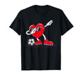 Heart Football Valentines Day Soccer T-Shirt - Novelty Apparel Men Women