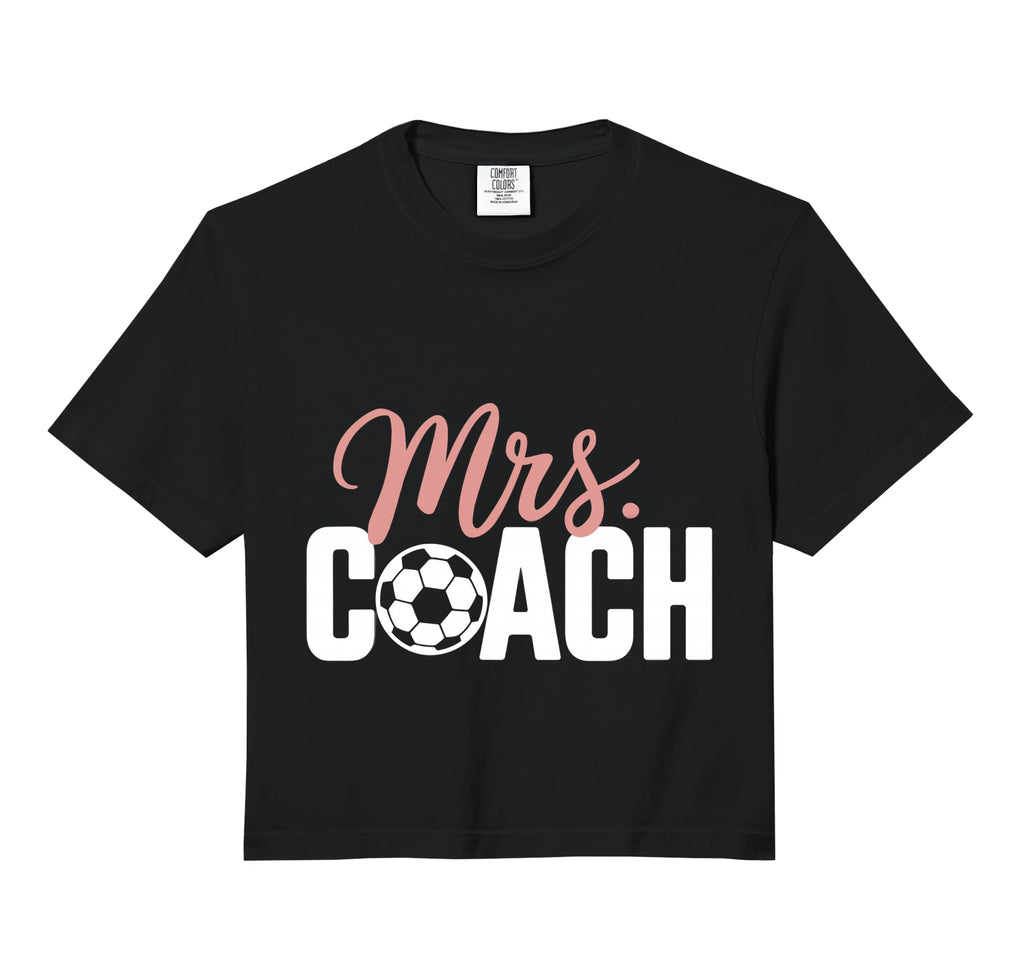 Mrs Soccer Coach Coaches Wives T-Shirt - Minimalist Print for Adults