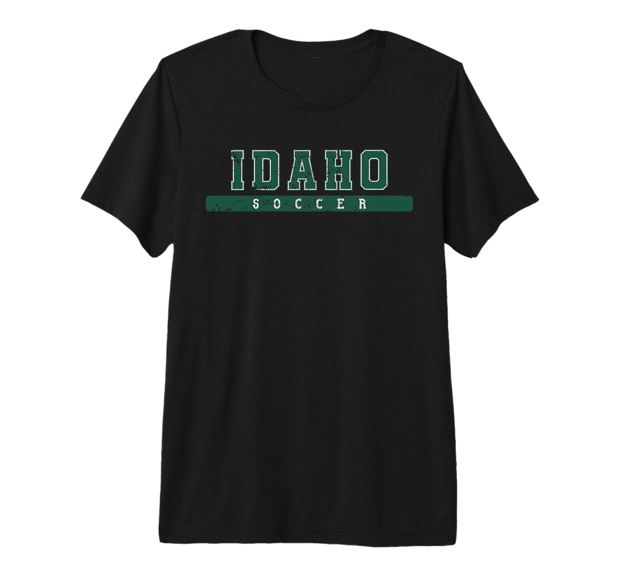 Idaho Soccer Green Text Tri Blend T-Shirt - Graphic Print Men Women