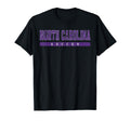 North Carolina Soccer Purple Text T-Shirt - Trendy Graphic Men Women