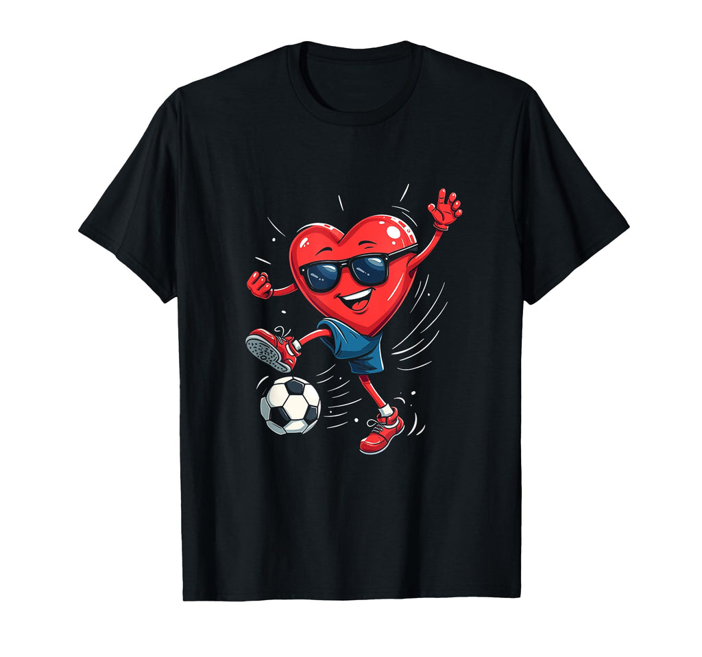 Heart Soccer Gift T-Shirt - Streetwear Style for Adults