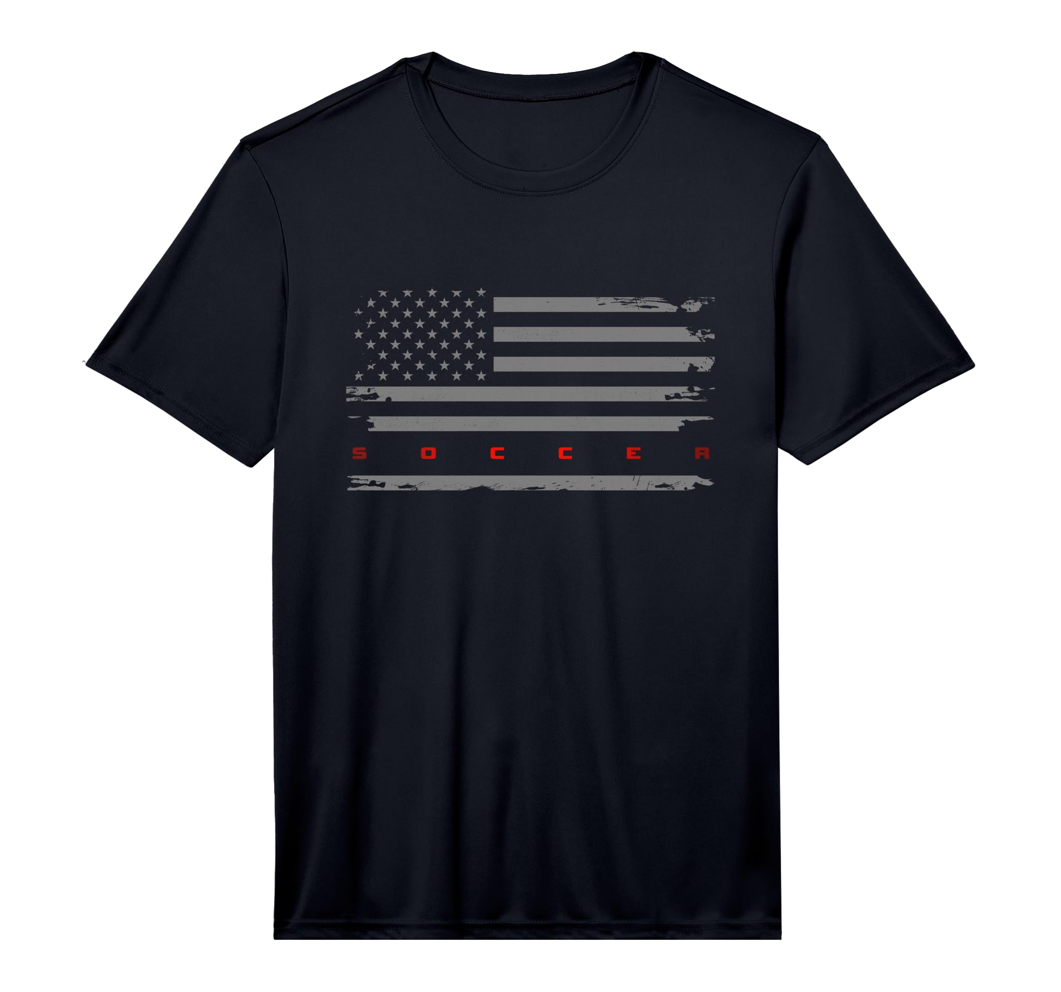 American Flag Soccer Soccer Performance T-Shirt - Novelty Apparel Men Women