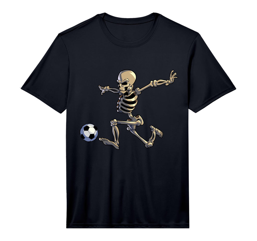 Soccer Skeleton Halloween Soccer T-Shirt - Fun Novelty Design for Adults