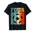 Four 4Th Soccer Birthday Party 4 T-Shirt - Minimalist Print Men Women