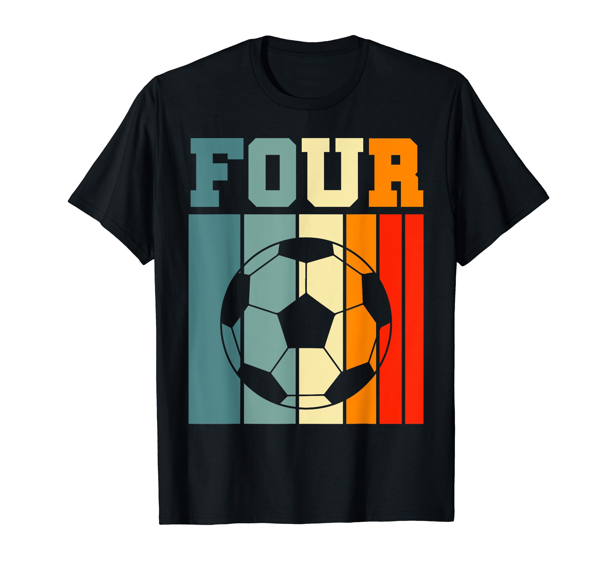 Four 4Th Soccer Birthday Party 4 T-Shirt - Minimalist Print Men Women