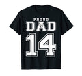 Number 14 Custom Proud Soccer Futbol T-Shirt - Minimalist Print for Adults