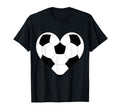 Soccer Fan Or Player Football Lover Heart T-Shirt - Custom Art Print Unisex