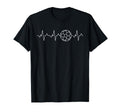 Soccer Heartbeat Soccer Ball Ecg Pulse T-Shirt - Unique Graphic Men Women