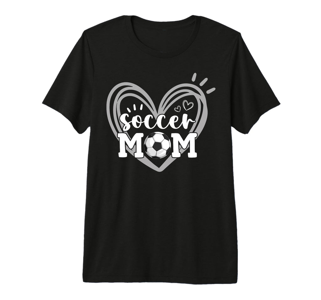 Funny Soccer Mom Heart Soccer Mama Happy T-Shirt - Novelty Apparel Unisex
