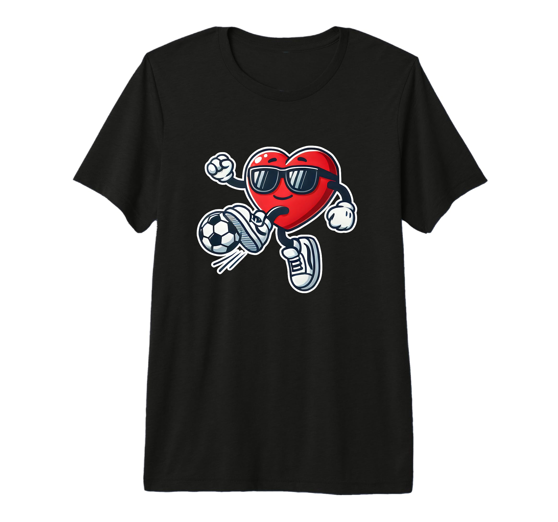 Soccer Is My Valentine Heart T-Shirt - Streetwear Style Men Women