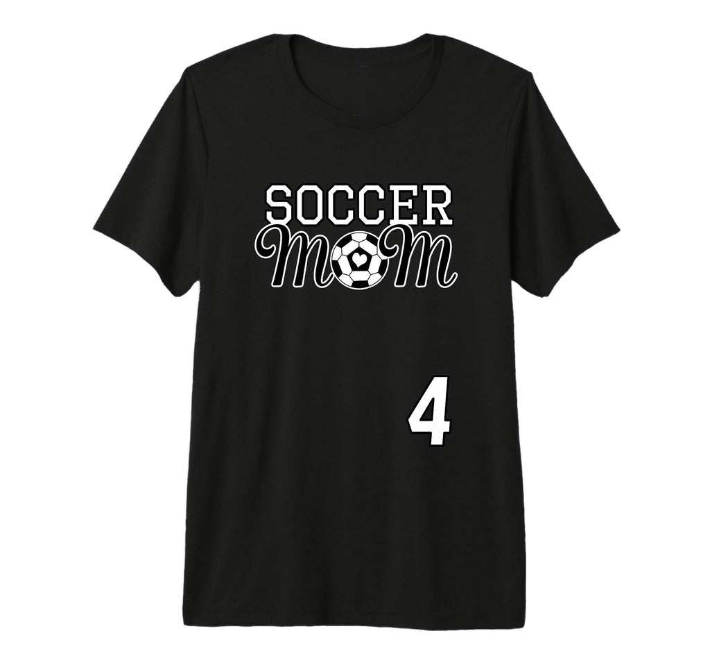 Number 4 Soccer Mom Mothers Day 4 T-Shirt - Custom Art Print Men Women