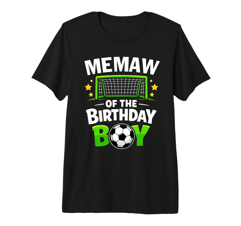 Memaw Birthday Soccer Ball Tri Blend T-Shirt - Custom Art Print Unisex