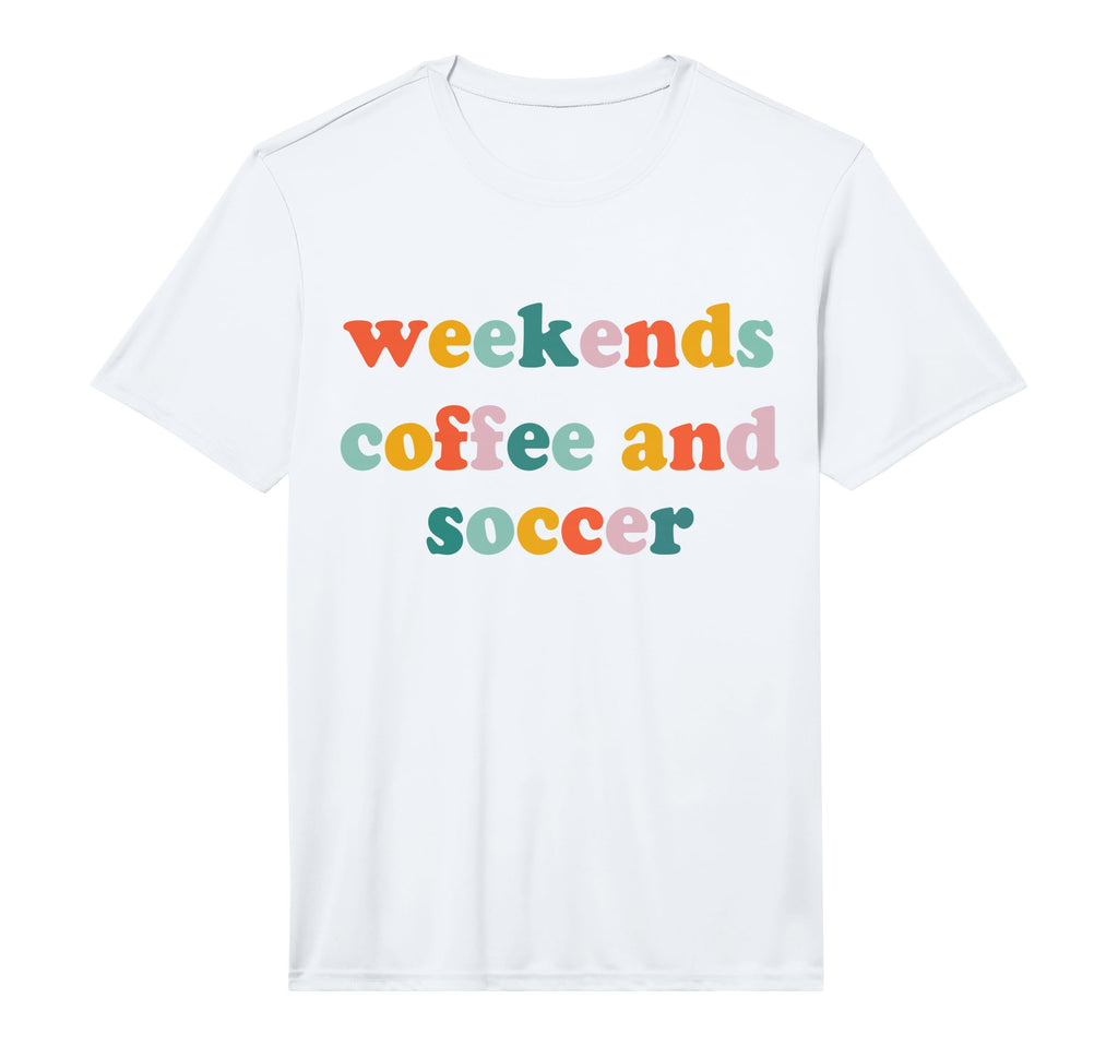 Weekends Coffee And Soccer Soccer T-Shirt - Custom Art Print for Adults