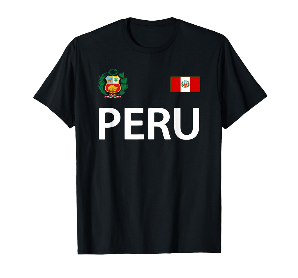 Peru Peru Soccer Peruvian Flag Jersey T-Shirt - Minimalist Print for Adults