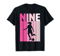 Nine Soccer 9Th Bday Party 9 Years Old T-Shirt - Streetwear Style Men Women