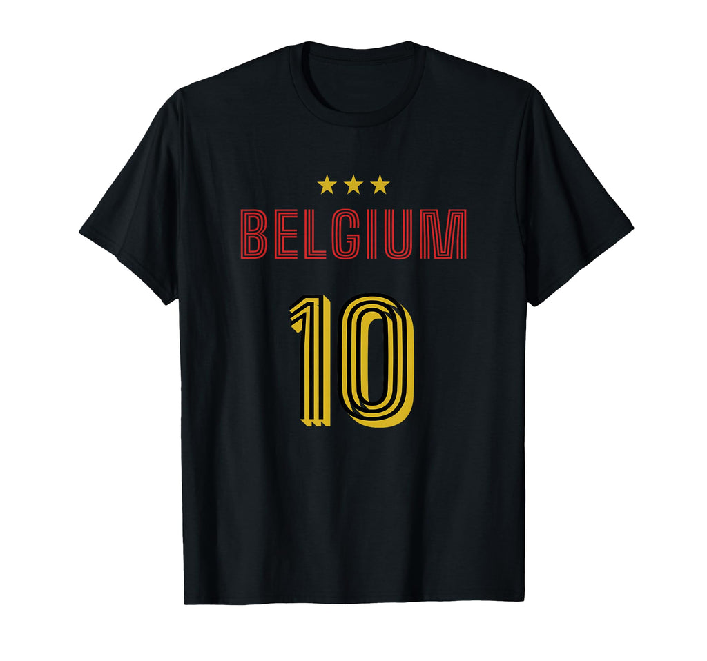 Belgium Soccer 10 Football Game Fan T-Shirt - Graphic Print for Adults