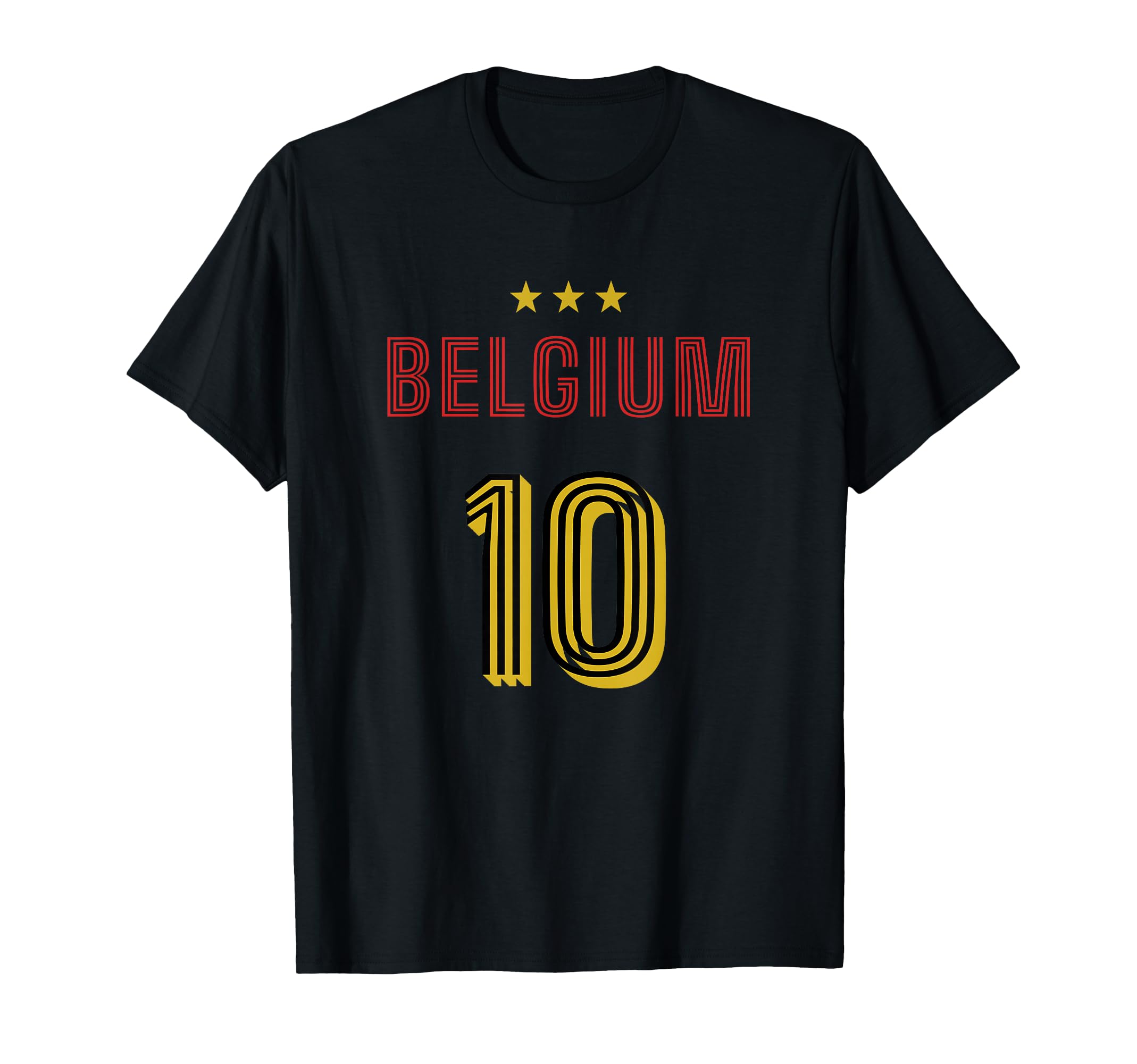 Belgium Soccer 10 Football Game Fan T-Shirt - Graphic Print for Adults
