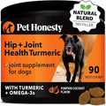 Hip & Joint Turmeric Health - Joint Supplement for Dogs, Omega-3 Fish Oil, Turmeric to Support Overall Health & Ease Stiffness - Advanced Pet Mobility Support - 90 Ct (Pumpkin)