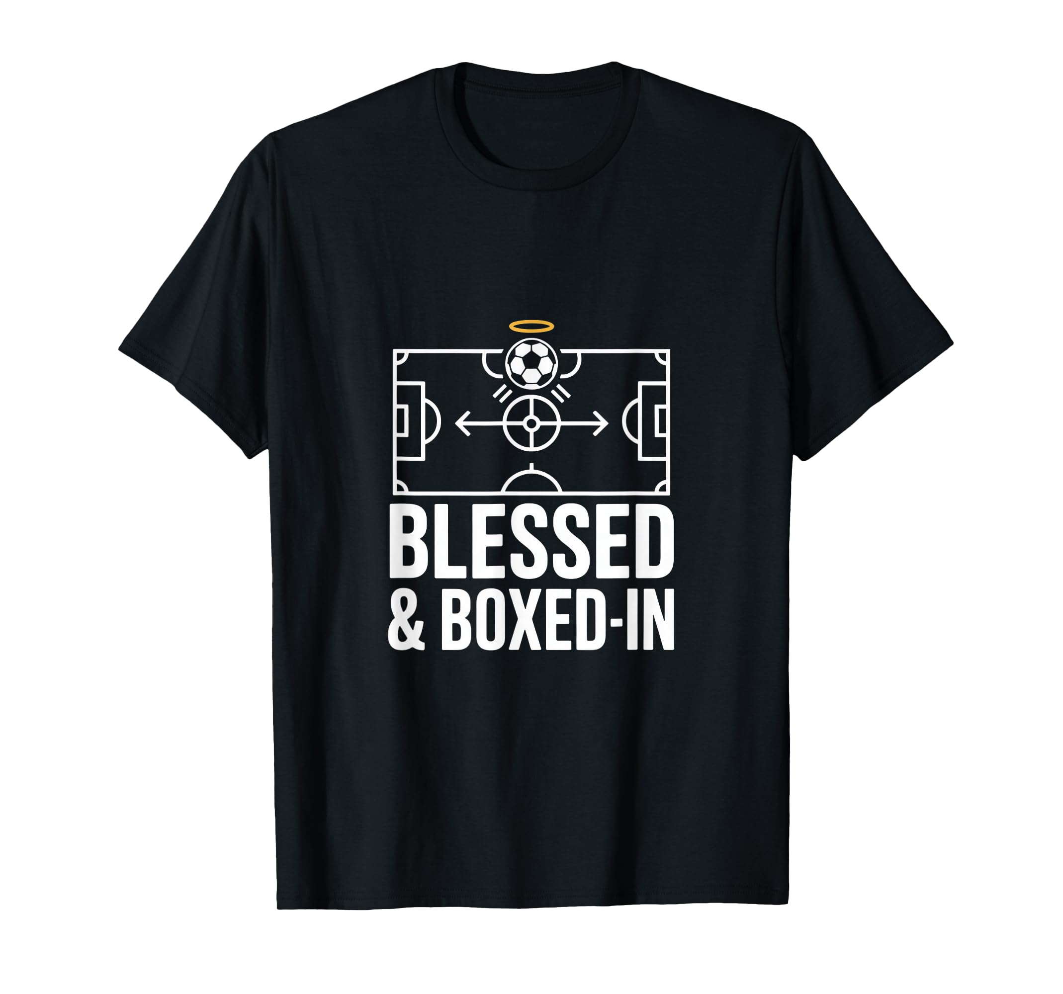 Blessed And Boxed Soccer Football T-Shirt - Trendy Graphic for Adults