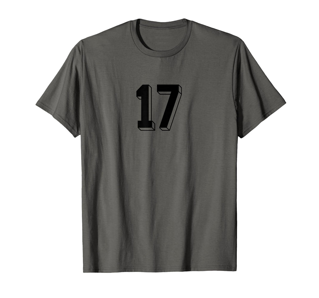 Number 17 80S 90S Soccer Team Jersey T-Shirt - Minimalist Print Men Women