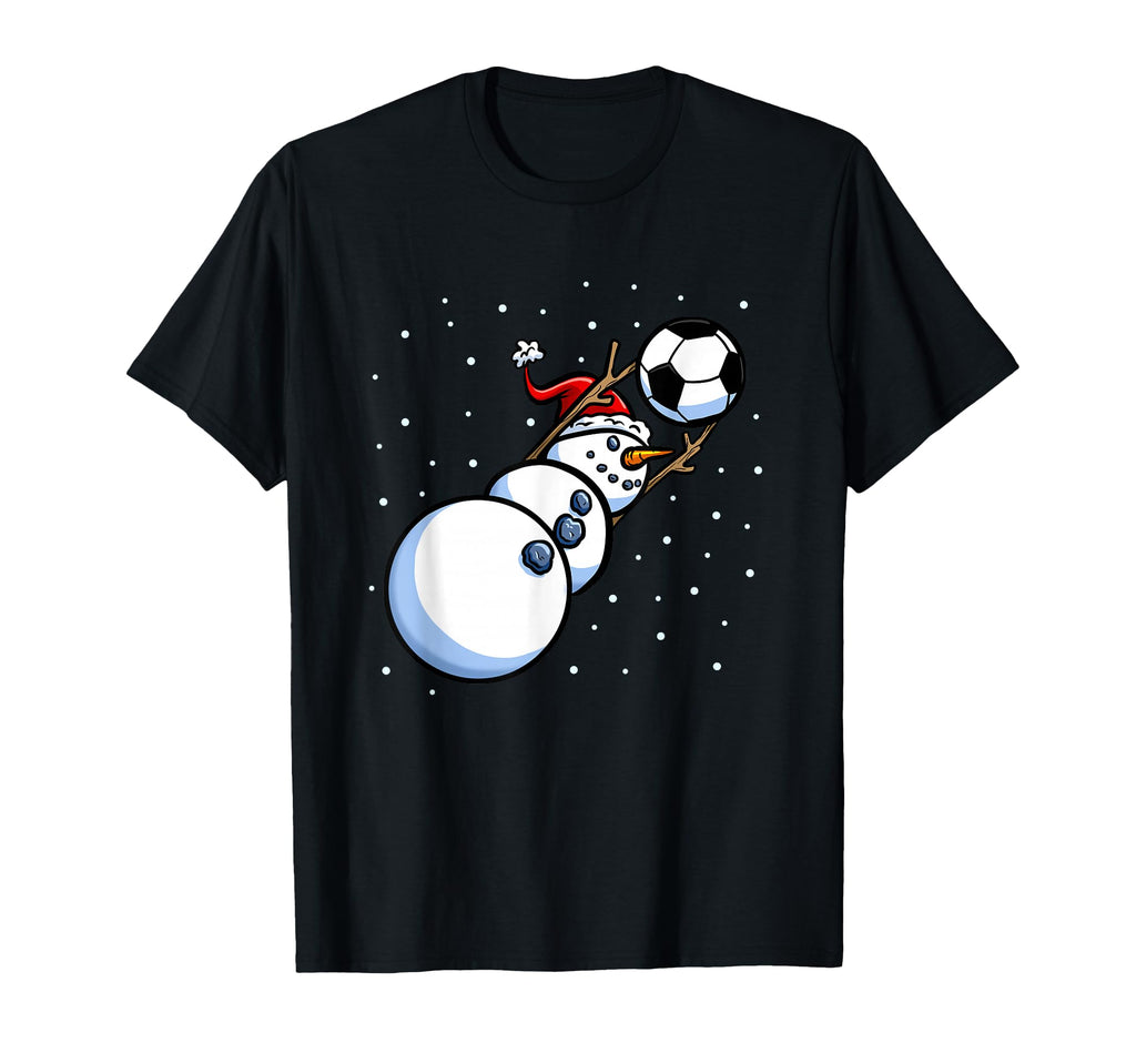 Goalkeeper Soccer Snowman T-Shirt - Trendy Graphic Men Women