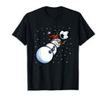 Goalkeeper Soccer Snowman T-Shirt - Trendy Graphic Men Women