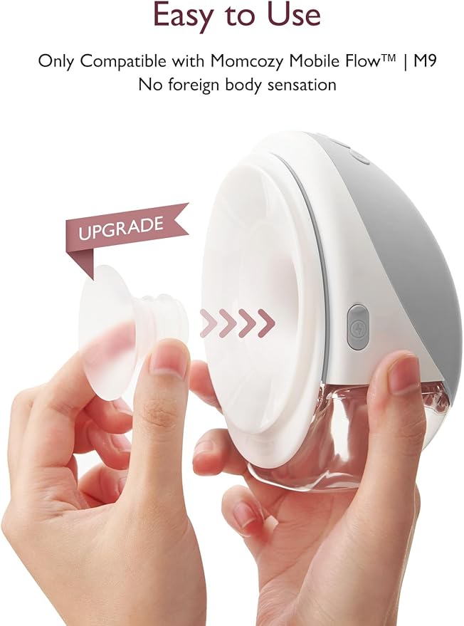 Momcozy Original Replacement Accessories for Upgraded Mobile Flow | Upgraded M9,Original Upgraded M9 Breastfeeding Parts,15mm Inserts, 4 Pack