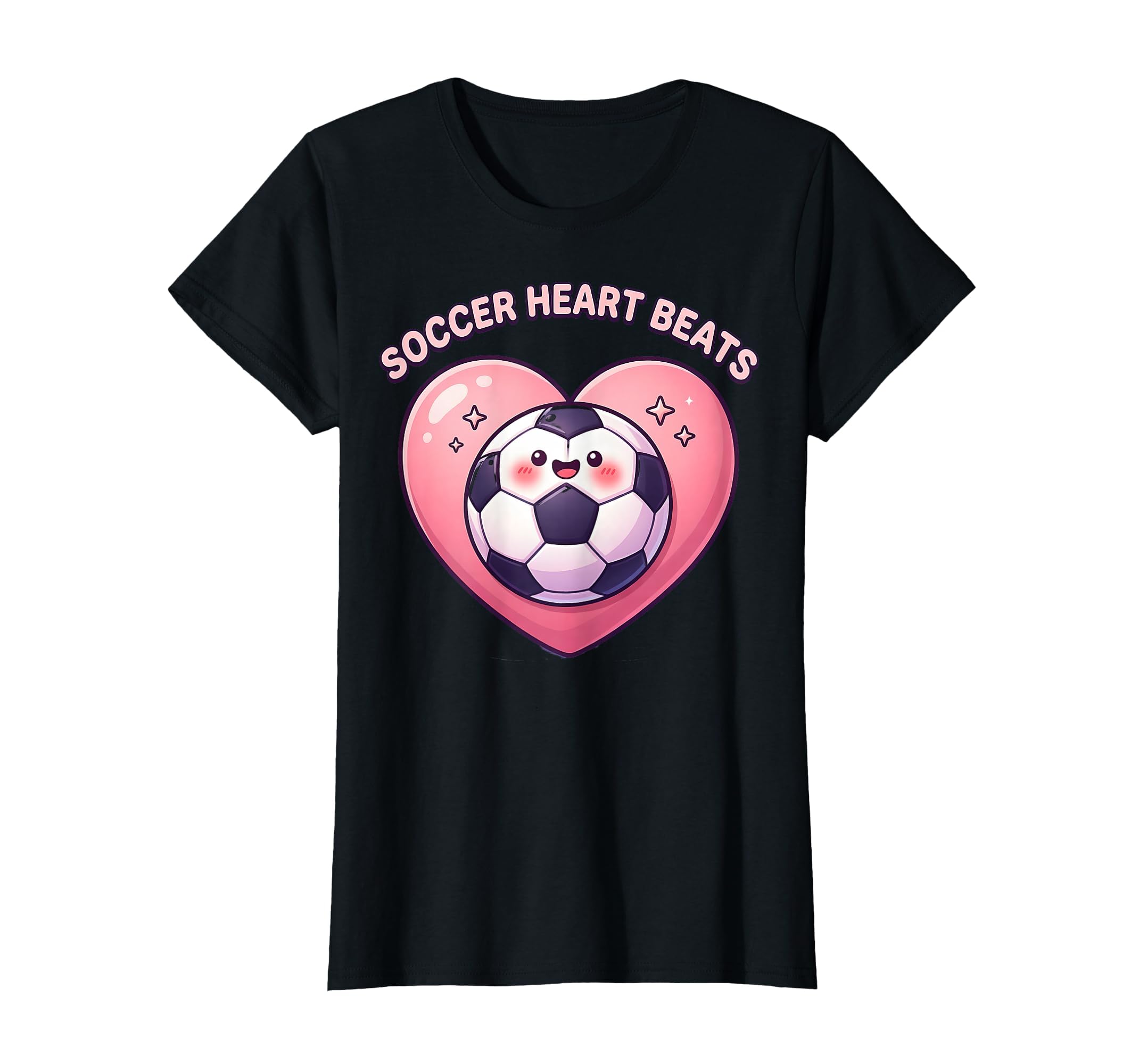 Soccer Heart Beats Passionate Fan T-Shirt - Casual Everyday Wear Men Women