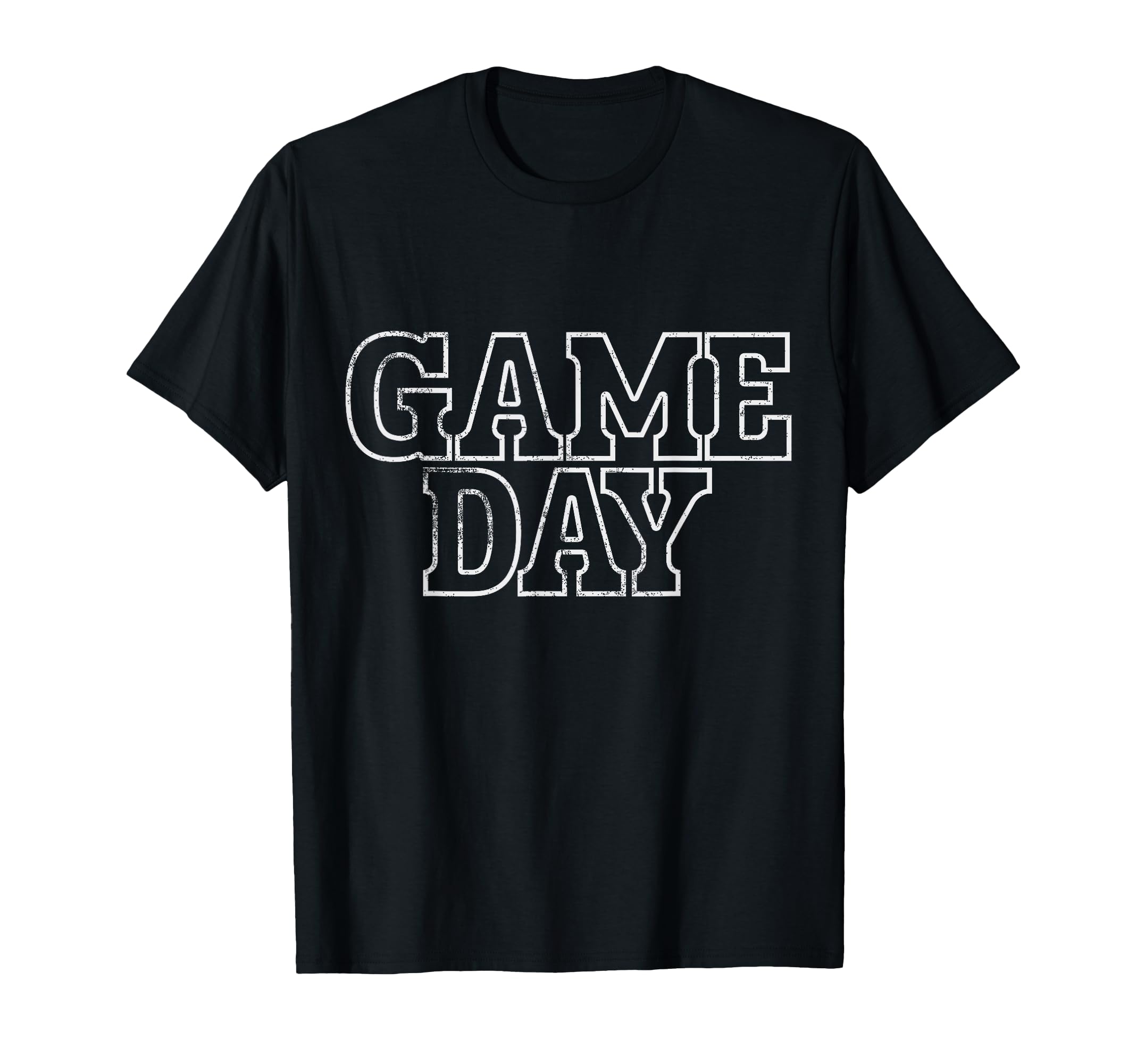 Black Game Day Football Basketball T-Shirt - Fun Novelty Design for Adults
