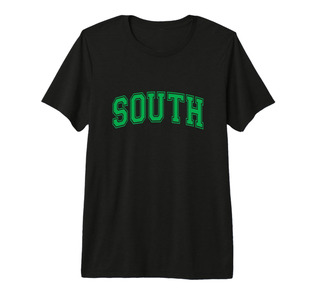 White South Team Colors Spirit Sports T-Shirt - Unique Graphic for Adults