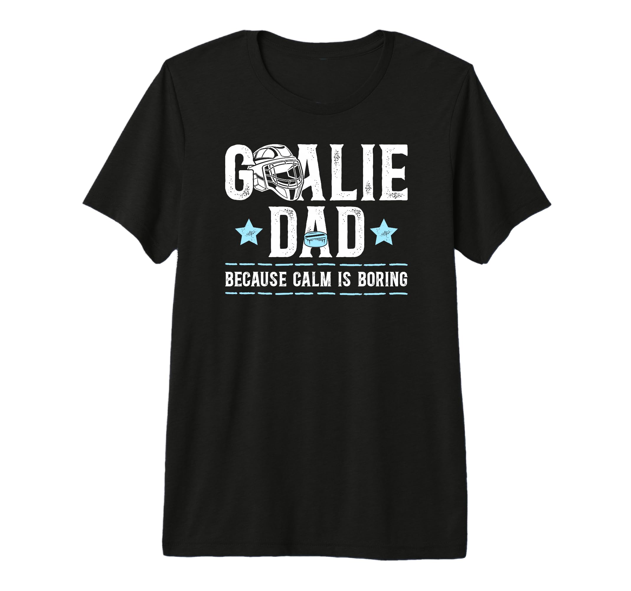Mens Funny Hockey Goalie Dad Ice Hockey T-Shirt - Graphic Print Unisex
