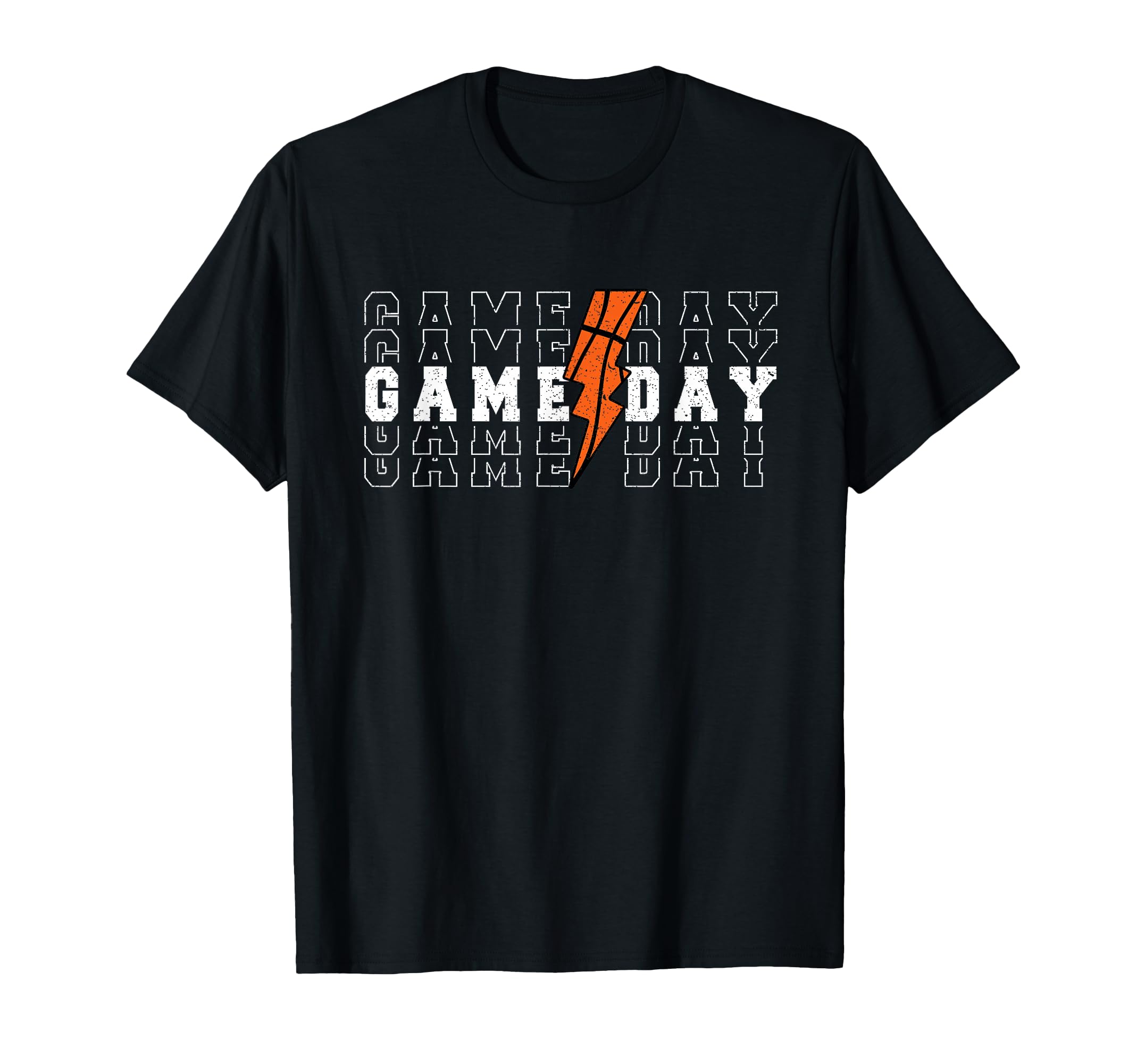 Game Day Basketball Lightning Sport T-Shirt - Custom Art Print Men Women
