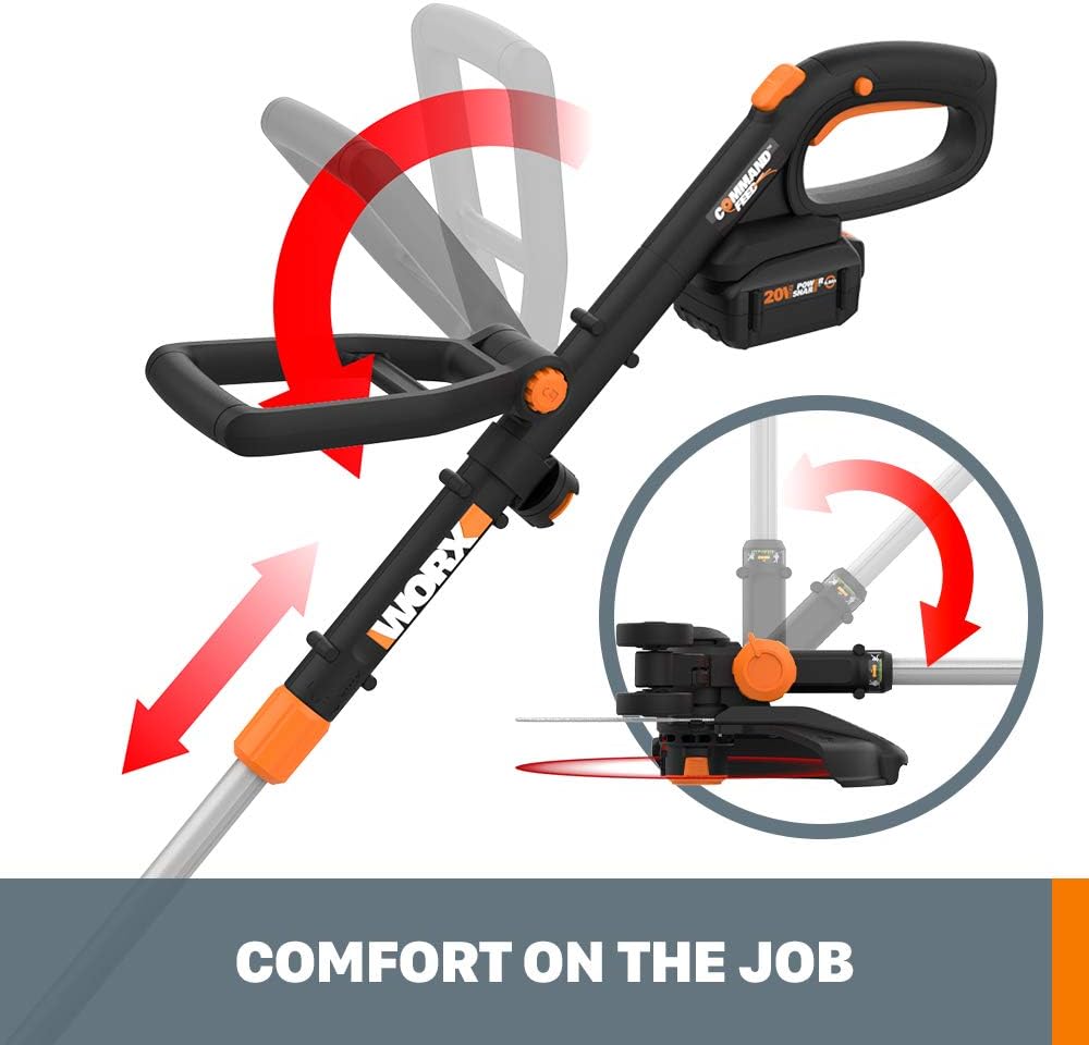 WORX 20V GT Revolution 12" 4.0Ah Cordless String Trimmer & Turbine Leaf Blower Power Share Combo Kit - WG930.3 (Batteries & Charger Included)