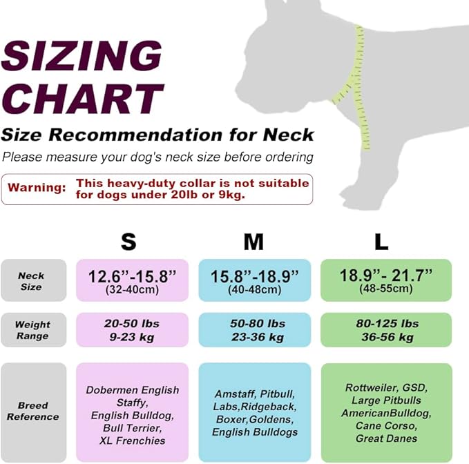 TSPRO Tactical Dog Collar 1.5 Inch Wide Thick Dog Collars with Heavy Duty Metal Buckle, Durable, Strong, Adjustable for Medium to Large Dogs (Green M)