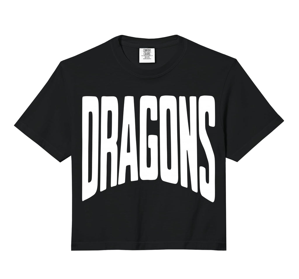 Dragons Team Mascot School Spirit T-Shirt - Custom Art Print for Adults