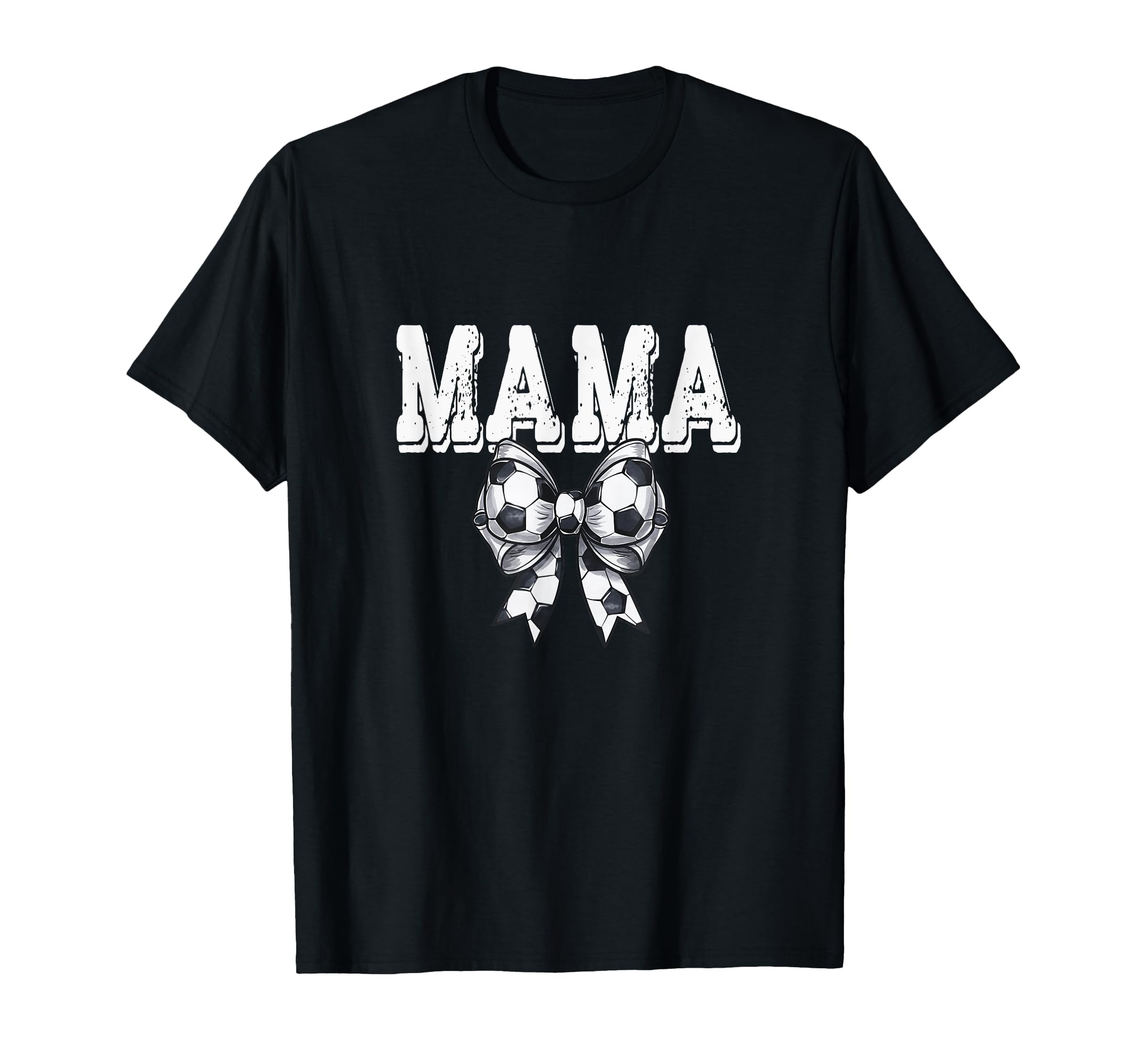 Coquette Soccer Bow Mama Sister T-Shirt - Casual Everyday Wear for Adults