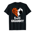 Ball Grammy Heart Funny Soccer T-Shirt - Graphic Print for Adults