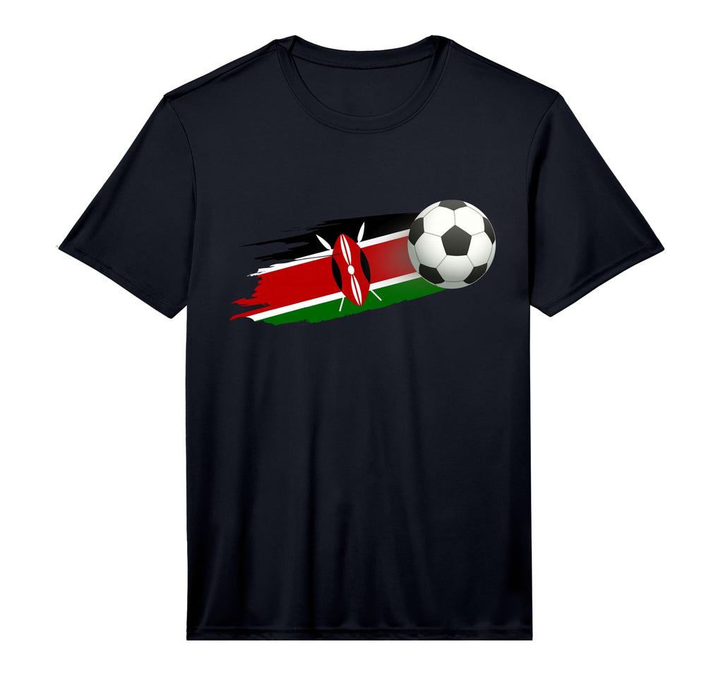 Kenya Soccer Ball Kenya Flag Jersey T-Shirt - Aesthetic Graphic for Adults