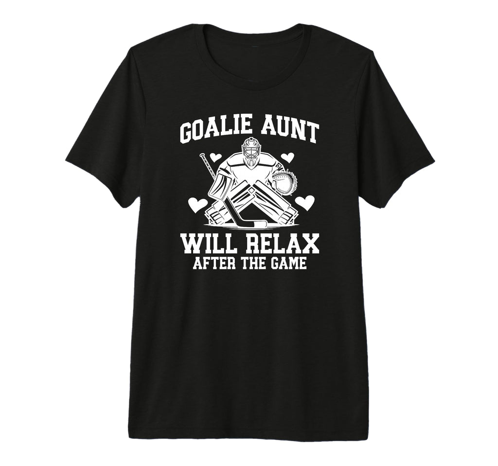 Funny Hockey Goalie Aunt Ice Hockey T-Shirt - Graphic Print Men Women