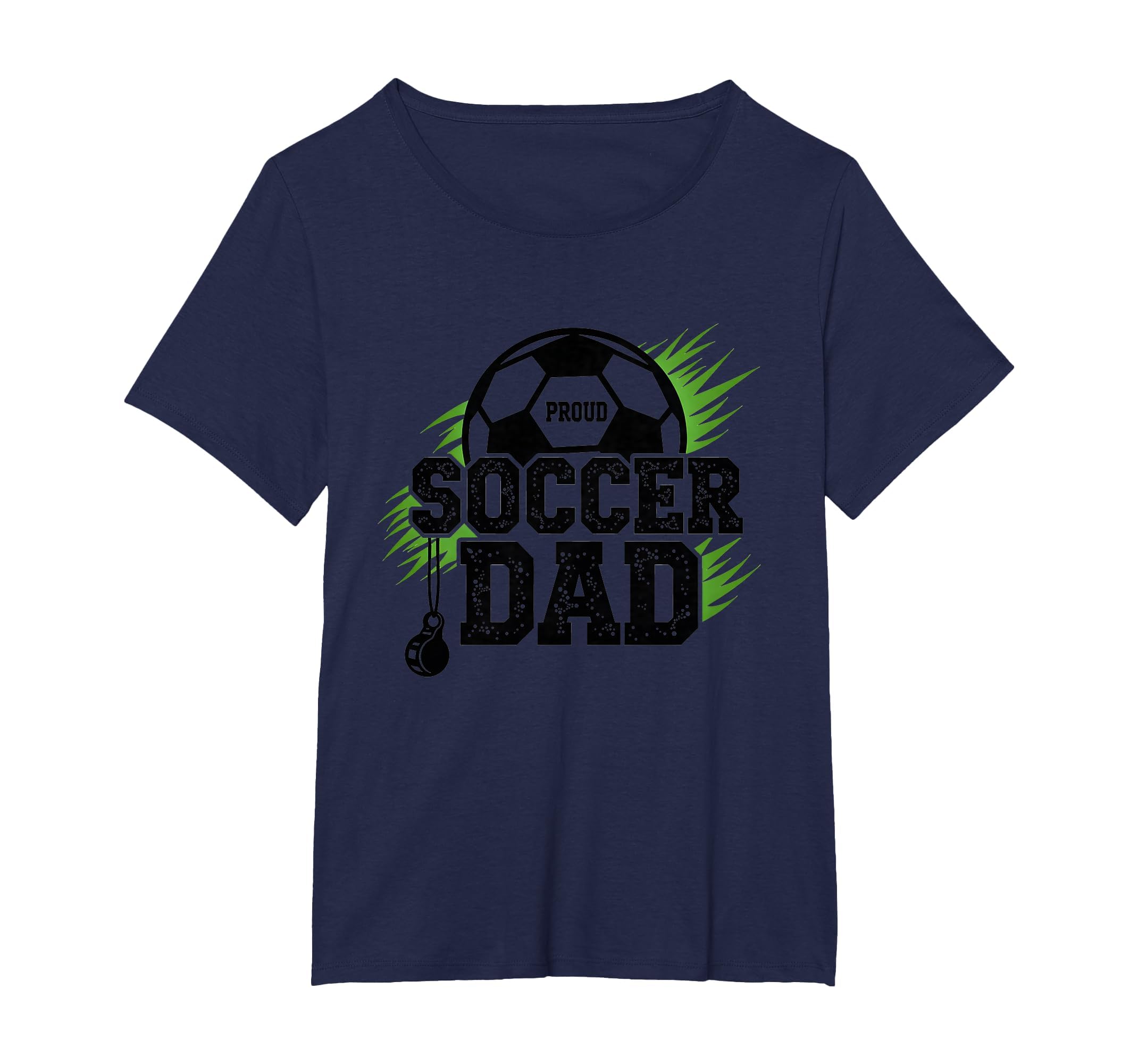 Proud Soccer Dad Whistle Sports Fan T-Shirt - Casual Everyday Wear Unisex