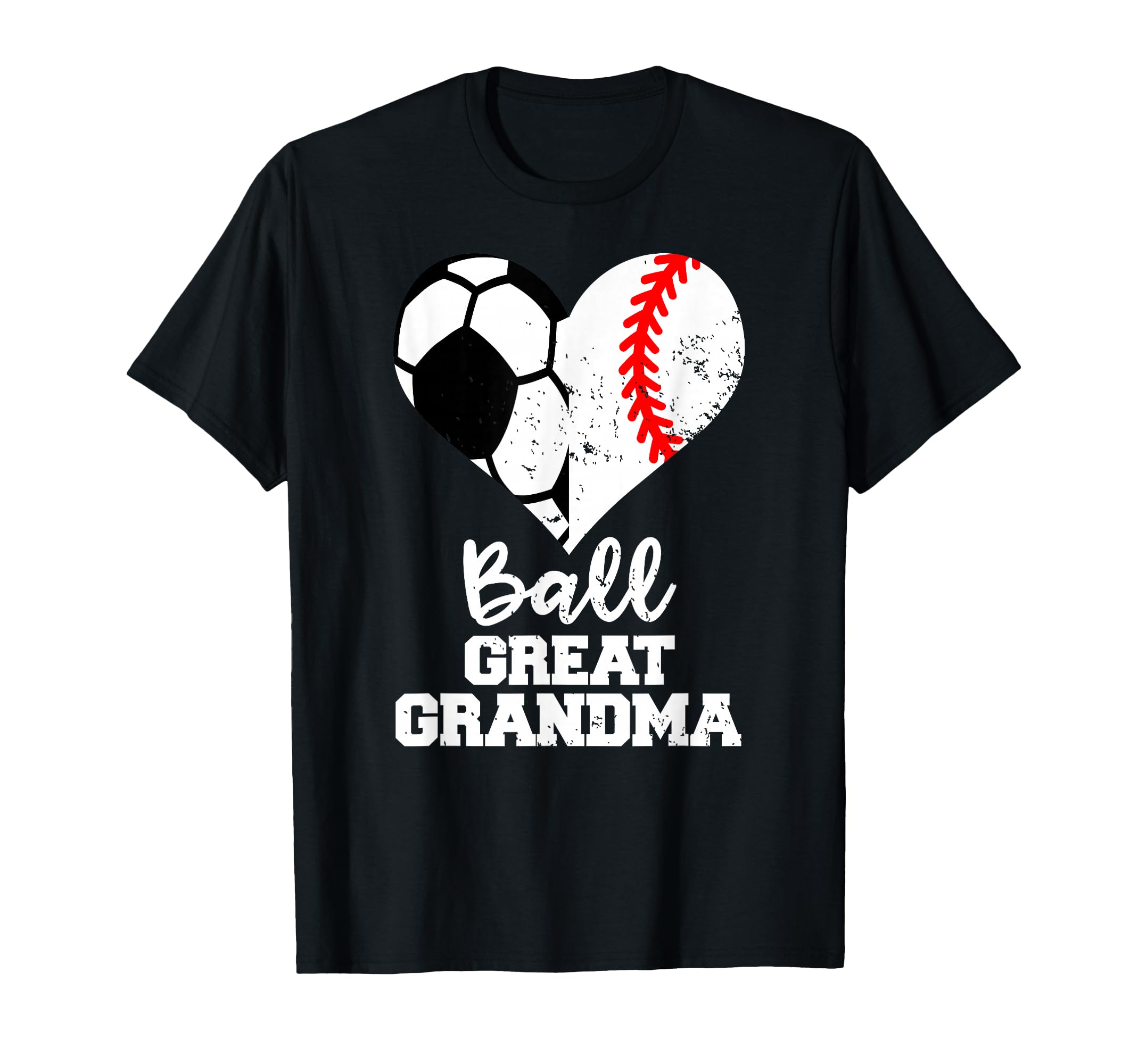 Ball Great Grandma Heart Funny Soccer T-Shirt - Minimalist Print Men Women
