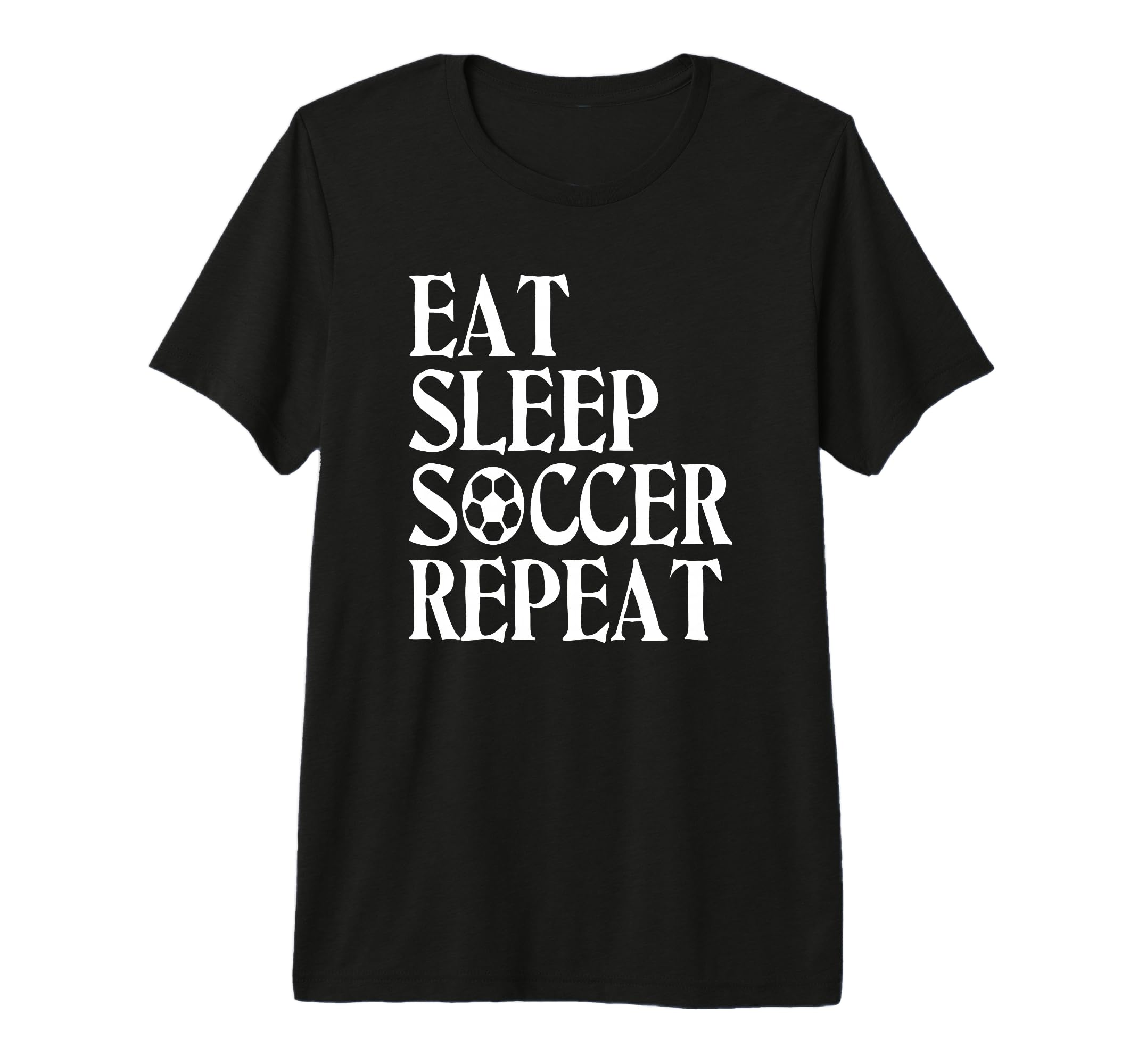Eat Sleep Soccer Repeat Team Sport Soccer T-Shirt - Graphic Print Unisex