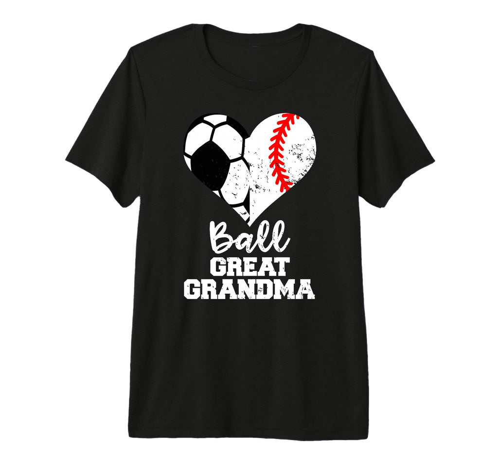 Ball Great Grandma Heart Funny Soccer T-Shirt - Custom Art Print Men Women